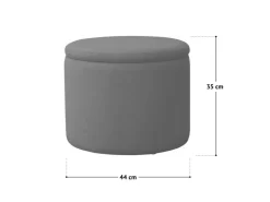 SVITA Amber Aufbewahrungsbox Mit Deckel Hocker Mit Stauraum Sitzhocker Stoff* Hocker