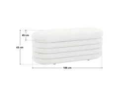 SVITA Blossom XL Hocker Mit Stauraum Sitzhocker Ottomane Pouf Teddyboucle* Aufbewahrung