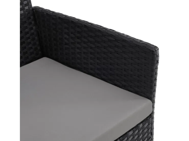 SVITA Brooklyn Bistro Gartenmöbelset 3-tlg. Rattan Outdoor Gartenlounge