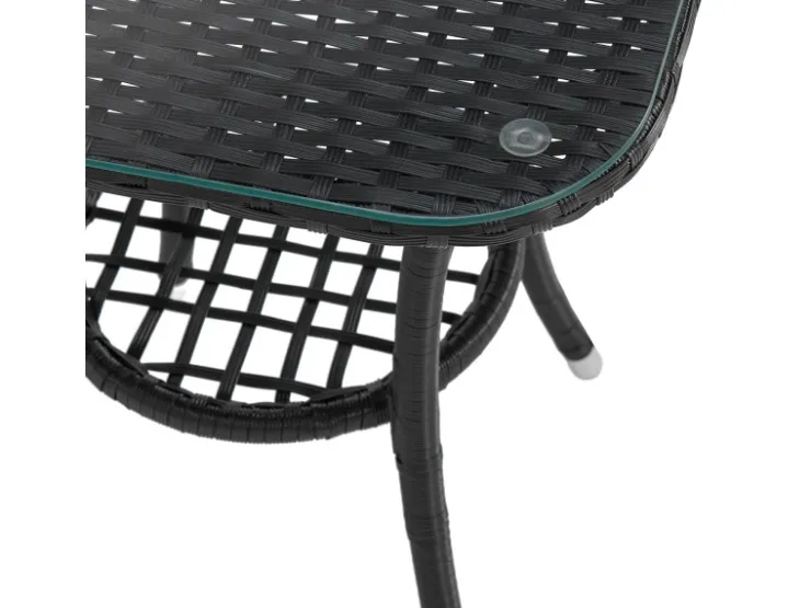 SVITA Brooklyn Bistro Gartenmöbelset 3-tlg. Rattan Outdoor Gartenlounge