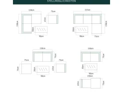SVITA California Garten-Lounge Set Mit Haube Polyrattan Gartenset Balkon-Set Rattan-Lounge