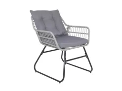 SVITA Capri Balkonmöbel-Set Polyrattan Sitzgruppe Outdoor 4-tlg. Gartenlounge Hell* Kissen|Stühle