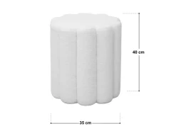 SVITA Dahlia Hocker Pouf Teddyboucle Modern* Hocker