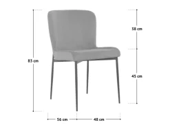 SVITA Freddie Esszimmerstuhl 2er Set Cordbezug Polsterstuhl Esszimmer Küchenstuhl Bequem Metallbeine