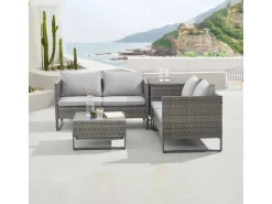 SVITA Kansas Rattanlounge Gartenmöbel Set Gartensofa Polyrattan