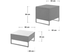 SVITA Kansas Rattanlounge Gartenmöbel Set Gartensofa Polyrattan