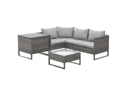 SVITA Kansas Rattanlounge Gartenmöbel Set Gartensofa Polyrattan