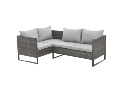 SVITA Kansas Rattanlounge Gartenmöbel Set Gartensofa Polyrattan
