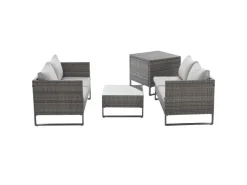 SVITA Kansas Rattanlounge Gartenmöbel Set Gartensofa Polyrattan