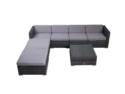 SVITA Lugano Polyrattan Lounge Gartenmöbel Set Gartenlounge Gartensofa