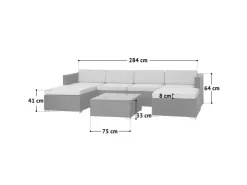 SVITA Lugano Polyrattan Lounge Gartenmöbel Set Gartenlounge Gartensofa