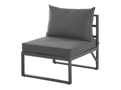 SVITA Maui Gartenmöbel-Lounge-Set Mit Dach Outdoor-Sofa Strandkorb-Sonneninsel Stahl