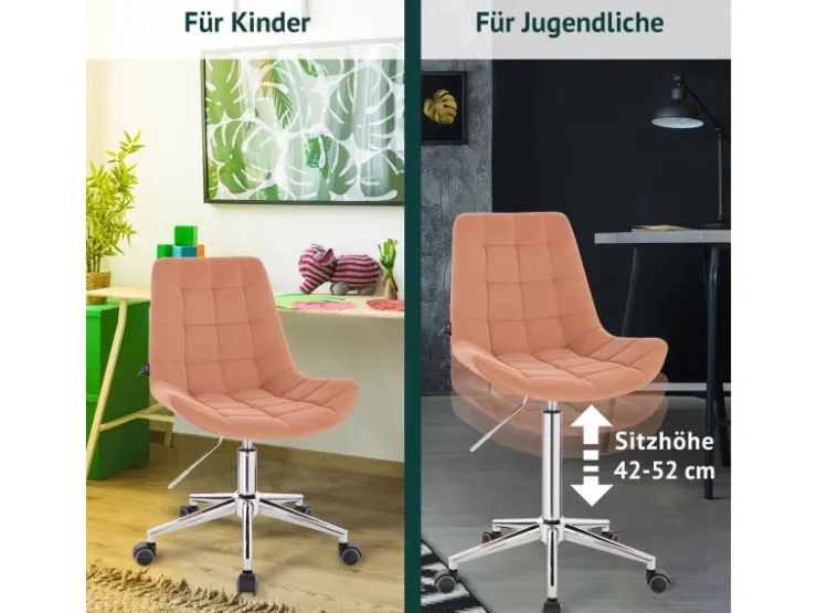 SVITA Micky Bürostuhl Für Kinder Schreibtischstuhl Höhenverstellbar Drehbar Orange* Stühle