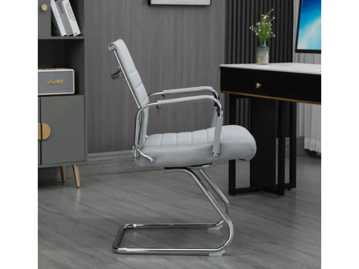 SVITA Office Comfort 2er Set Besucherstuhl Freischwinger Mit Armlehne LB Stoff* Stühle