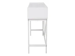SVITA Valeo Konsolentisch Schmal Mit Ablage Standregal Flurtisch Mit Schublade Weiß