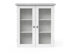Teamson Home Badezimmer Connor Wandschrank mit 2 Glastüren Weiß* Regal Weiß