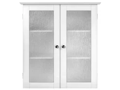 Teamson Home Badezimmer Connor Wandschrank mit 2 Glastüren Weiß* Regal Weiß