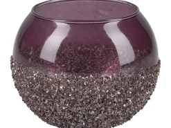 Teelichthalter Blush Bordeaux Glas 7,5 cm x Ø 9 cm
