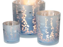 Teelichthalter Fisch Glas Ø 7,3 cm x 8 cm Blau* Windlichter|Dekorative Figuren