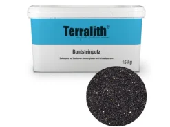 Terralith Buntsteinputz Mosaikputz 1mm -15 kg- BSP1116 Grau Schwarz* Außen-Fassadenfarben