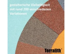 Terralith Buntsteinputz Mosaikputz 2mm -15 kg- BSP07 Weiss Rot Schwarz