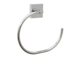 Tesa ® EKKRO Handtuchring, Metall, verchromt, inkl. Klebelösung, 175mm x 195mm x