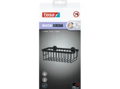 Tesa Moon Black Duschkorb Matt inkl. Klebelösung