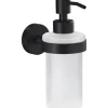 Tesa Moon Black Seifenspender Schwarz Matt Satiniertes Glas inkl. Klebelösung* Tapezierzubehör