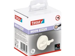 Tesa Moon White Bademantelhaken Matt inkl. Klebelösung