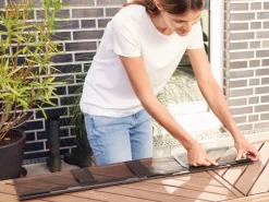 Tesa ® teleskopierbare Alu-Lamellentür Anthrazit* Insektenschutz