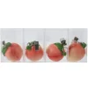 Tischdeckenbeschwerer mit Clips Pfirsich 4-er Set Polyresin Orange-Grün* Ostern|Tischdecken