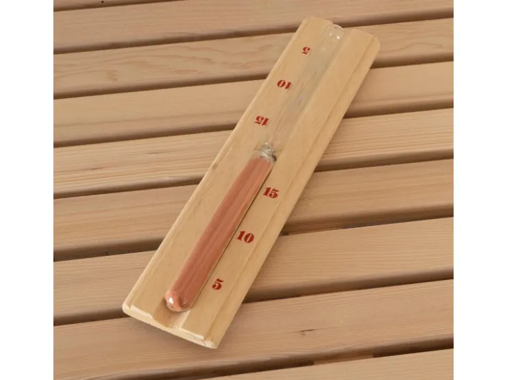 Home Deluxe Traditionelle Sauna SKYLINE BIG Tannenholz Natur XL mit Kunststeinwand* Sitzbänke