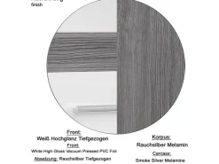 Trendteam Kommode Set-One 80 cm x 31 cm x 37 cm Weiß FSC®* Kommode