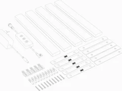 Trio LED-Lichtsystem Lines Starter-Set 5er Weiß inkl. Steuerung* TV-Wände