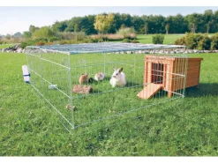 Trixie Freilaufgehege Natura mit Abdeckung verzinkt 144 cm x 58 cm x 116 cm* Kleintierbedarf