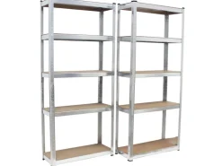 TRUTZHOLM 2er Set Schwerlastregal 170x75x30 cm* Schwerlastregal