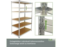 TRUTZHOLM 2er Set XXL Schwerlastregal 180x120x60 cm 875 kg Traglast Werkstattregal* Metallregale|Kellerregale