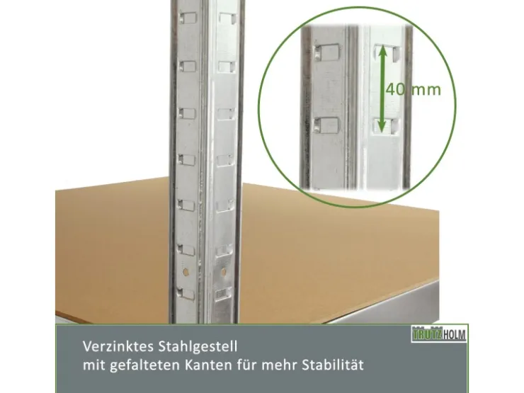 TRUTZHOLM 2er Set XXL Schwerlastregal 180x120x60 cm 875 kg Traglast Werkstattregal* Metallregale|Kellerregale
