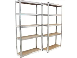 TRUTZHOLM Regalsystem 3 Teilig 1x Eckregal 180x75x75x30x30 cm Und 2x Lagerregal 180x90x30 cm 2625 kg