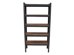 TRUTZHOLM Wohnzimmerregal 150x75x30 cm Dunkel Traglast 650 kg* Regale Schwarz|Metallregale
