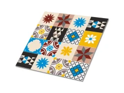 Tulup PVC Fliesen Selbstklebende 30 cm x 30 cm Set von 9 Klassische Klebefliesen Vinyl Bodenfliesen Klebefliesen für Küche Orientalisches Mosaik* Mosaik