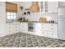 Tulup PVC Fliesen Selbstklebende 30 cm x 30 cm Set von 9 Klassische Klebefliesen Vinyl Bodenfliesen Klebefliesen für Küche Orientalisches Mosaik* Mosaik