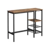 Vasagle Bartisch 110 cm x 40 cm x 90 cm Braun-Schwarz* Regale Schwarz|Regale Massivholz