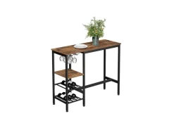 Vasagle Bartisch 110 cm x 40 cm x 90 cm Braun-Schwarz* Regale Schwarz|Regale Massivholz