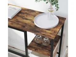 Vasagle Bartisch 110 cm x 40 cm x 90 cm Braun-Schwarz* Regale Schwarz|Regale Massivholz