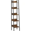 Vasagle Bücherregal 6 Ebenen 30 cm x 33,8 cm x 170 cm Braun-Schwarz* Regale Massivholz|Holzregale
