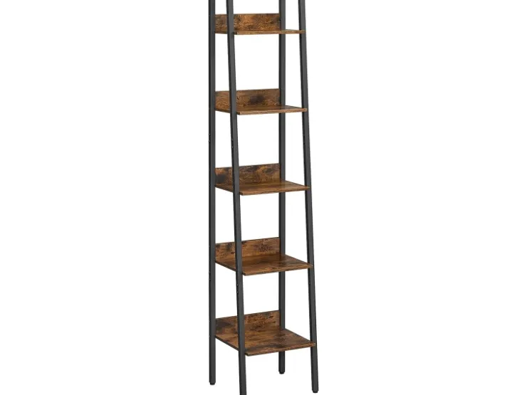 Vasagle Bücherregal 6 Ebenen 30 cm x 33,8 cm x 170 cm Braun-Schwarz* Regale Massivholz|Holzregale