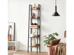 Vasagle Bücherregal 6 Ebenen 30 cm x 33,8 cm x 170 cm Braun-Schwarz* Regale Massivholz|Holzregale
