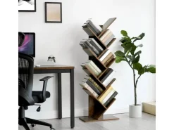 Vasagle Bücherregal Baum-Form 25 cm x 50 cm x 141,5 cm Braun