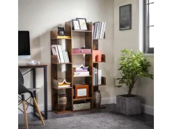 Vasagle Bücherregal Baum-Form 25 cm x 86 cm x 140 cm Vintagebraun* Regale Massivholz|Holzregale